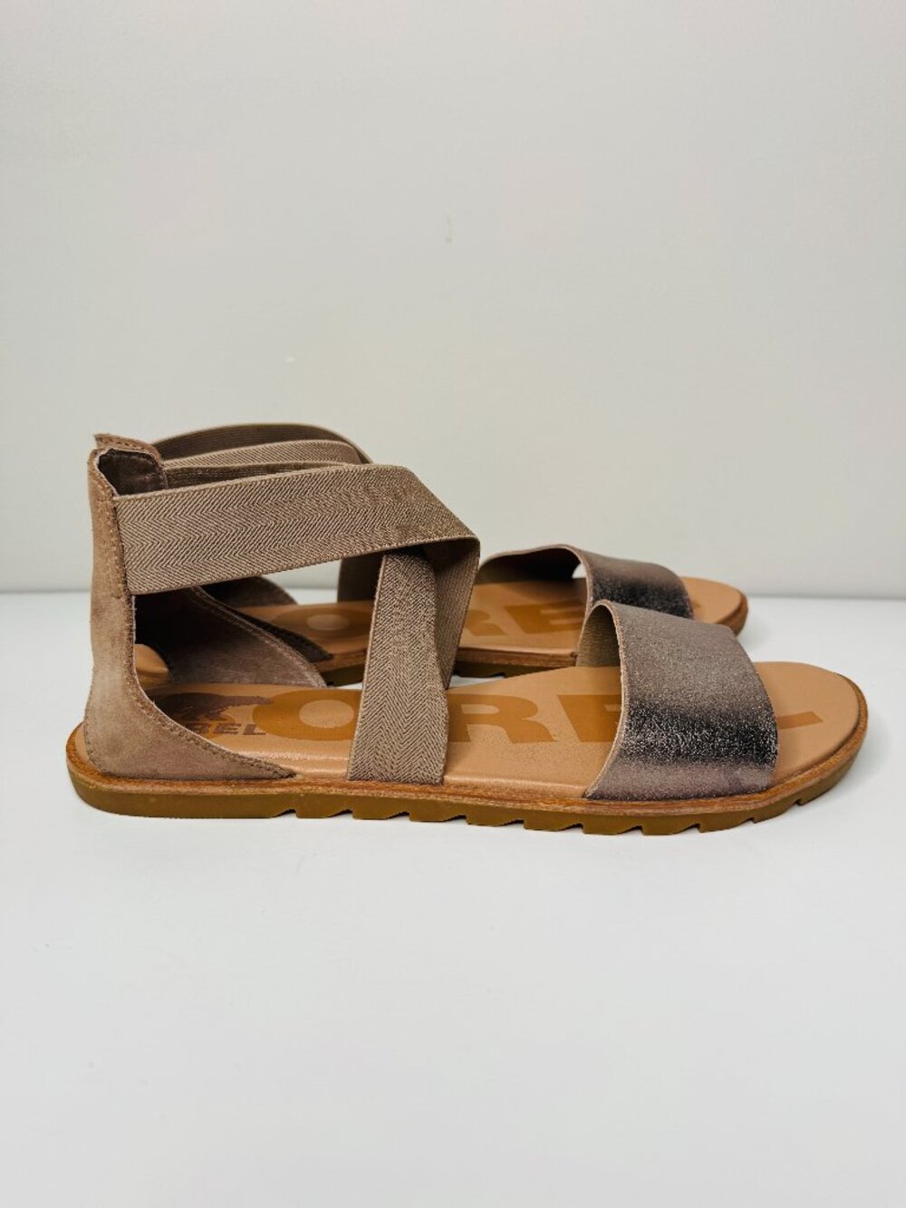 Sorel Ella II Sandal Ash Brown Womens 9 Brown Strappy NL4053-240